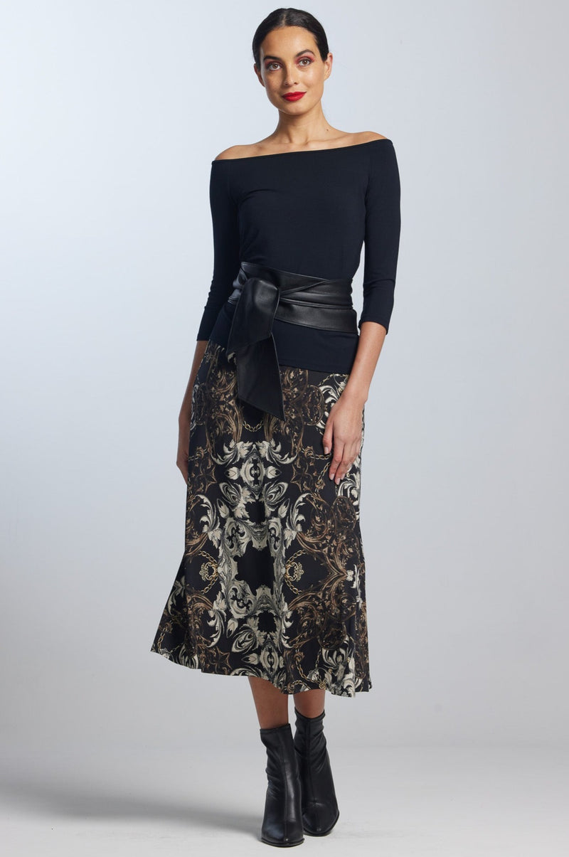 PAULA RYAN Soft Leather Wrap Belt - Black - Paula Ryan