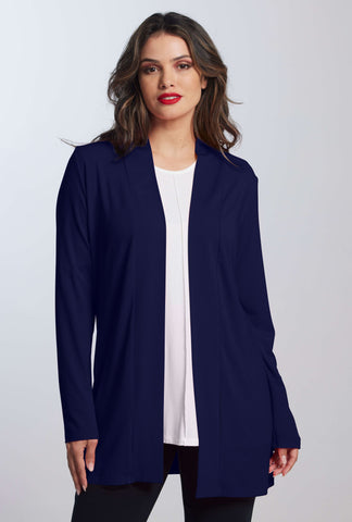 PAULA RYAN ESSENTIALS Edge To Edge Cardigan - Modal Soft Navy