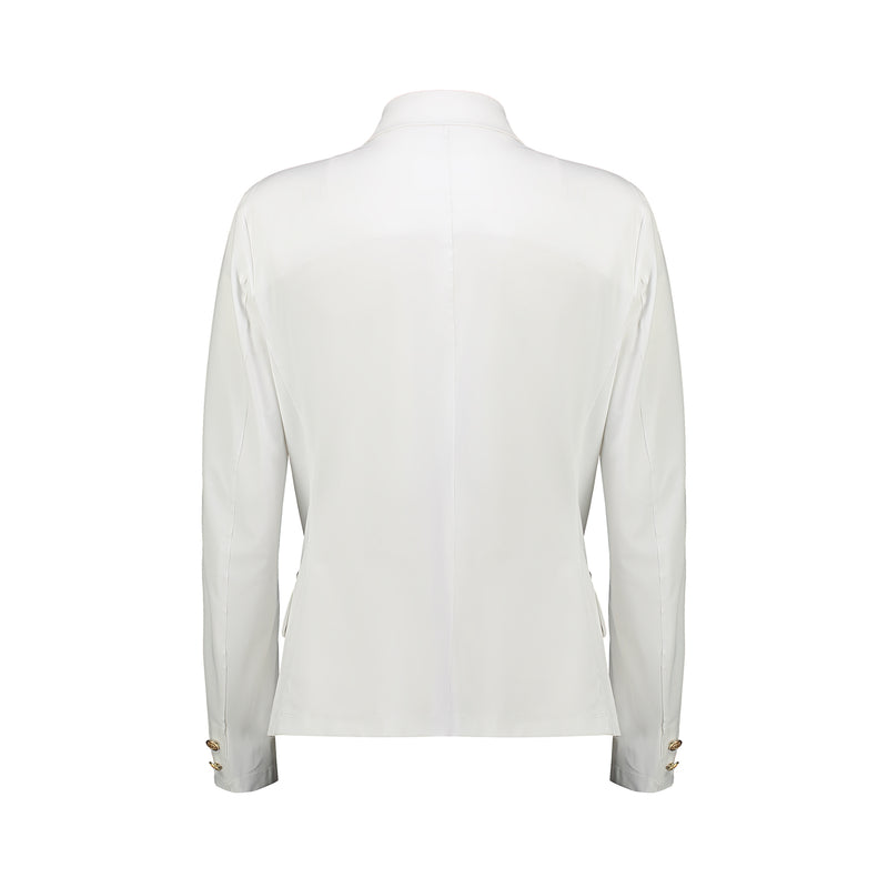 PAULA RYAN Tailored Jacket - White - Microjersey - PRE ORDER - Paula Ryan