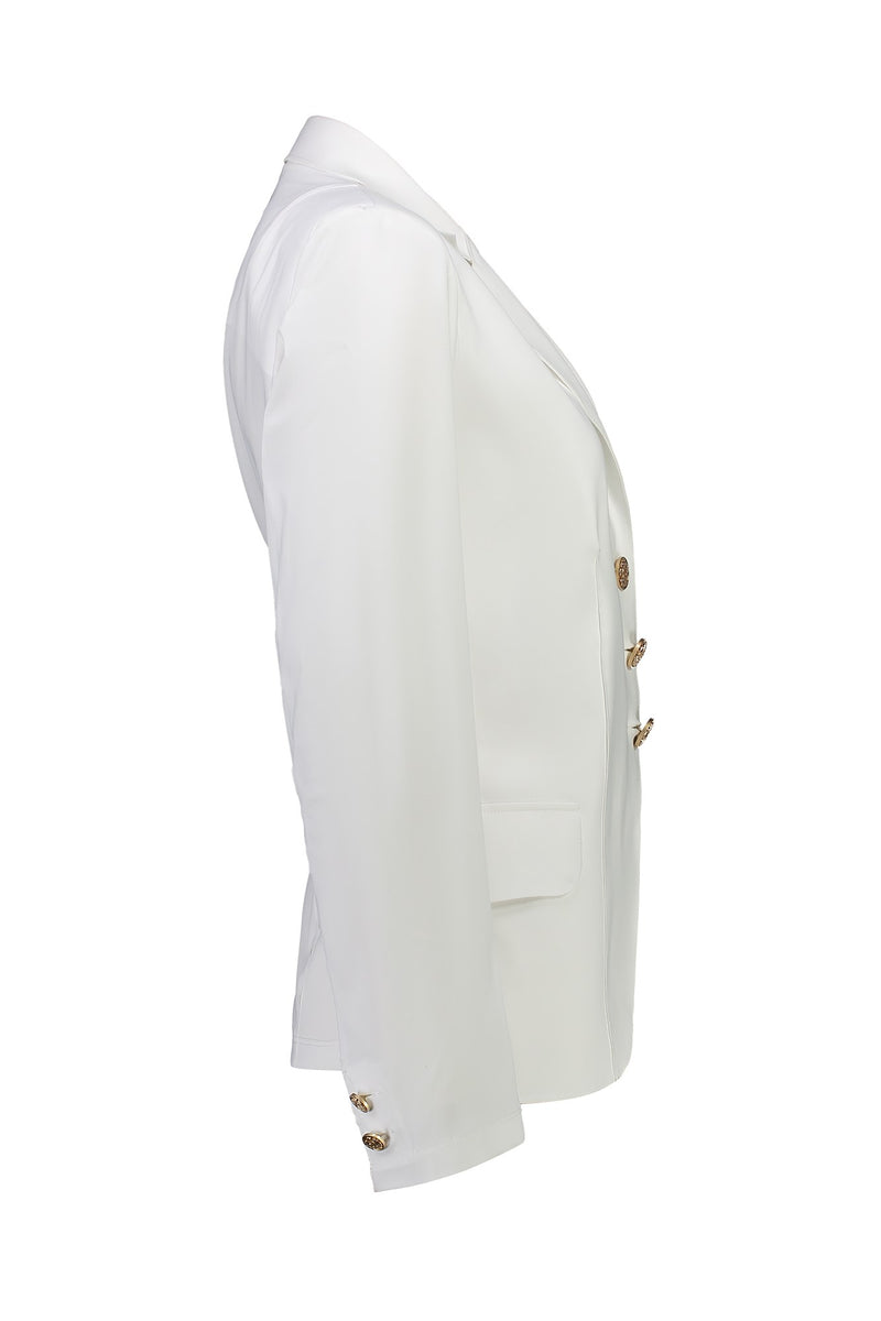 PAULA RYAN Tailored Jacket - White - Microjersey - PRE ORDER - Paula Ryan