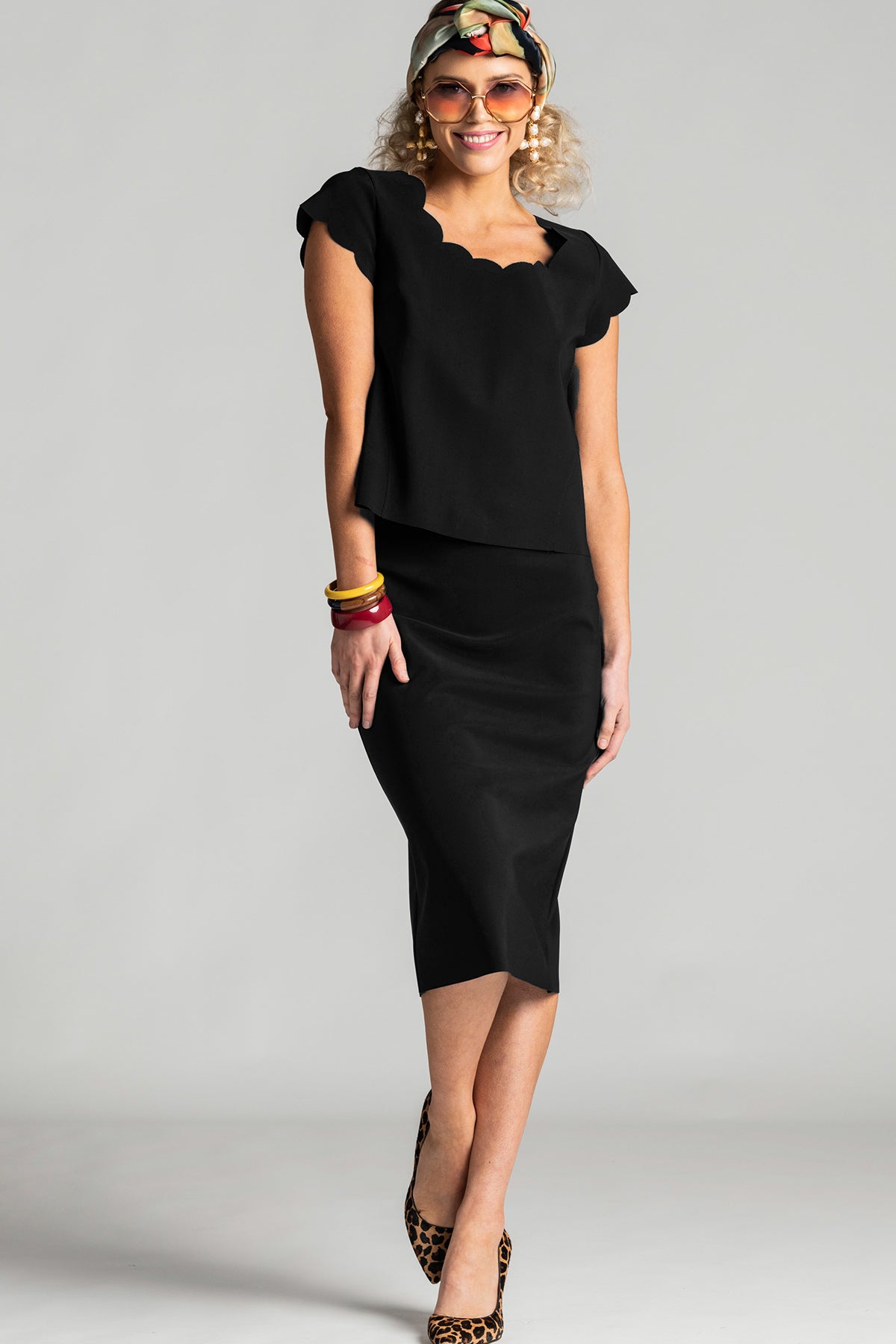PAULA RYAN ESSENTIALS Regular Stretch Pencil Skirt - Bonded Microjersey - Paula Ryan