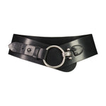 PAULA RYAN O ring Leather Belt - Black/Nickel - Paula Ryan