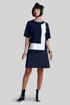 PAULA RYAN A-Line Knee Length Skirt - Navy - Paula Ryan