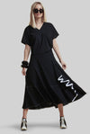 PAULA RYAN Flounced Skirt - Black/White - Microjersey Classic - Paula Ryan