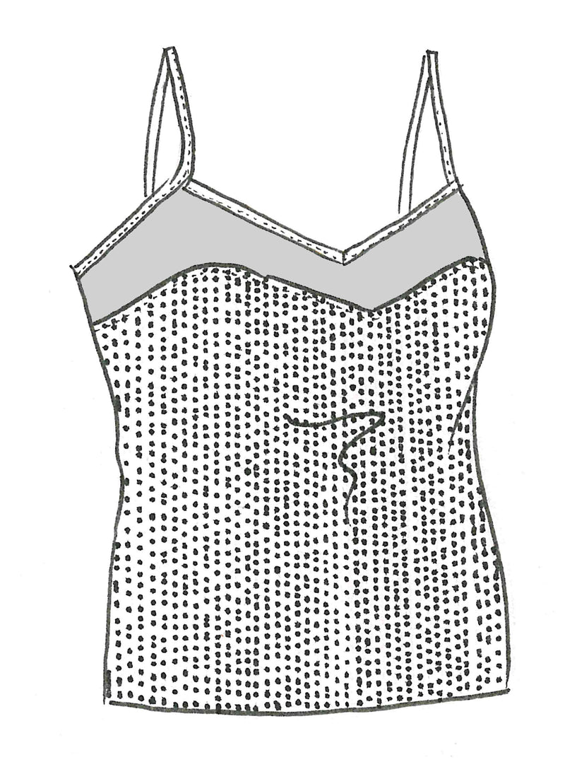 PAULA RYAN Sequin Corset Cami - Silver - Paula Ryan
