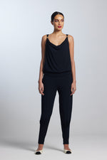 PAULA RYAN Cowl Front Singlet Black - Bodywear Modal - Paula Ryan
