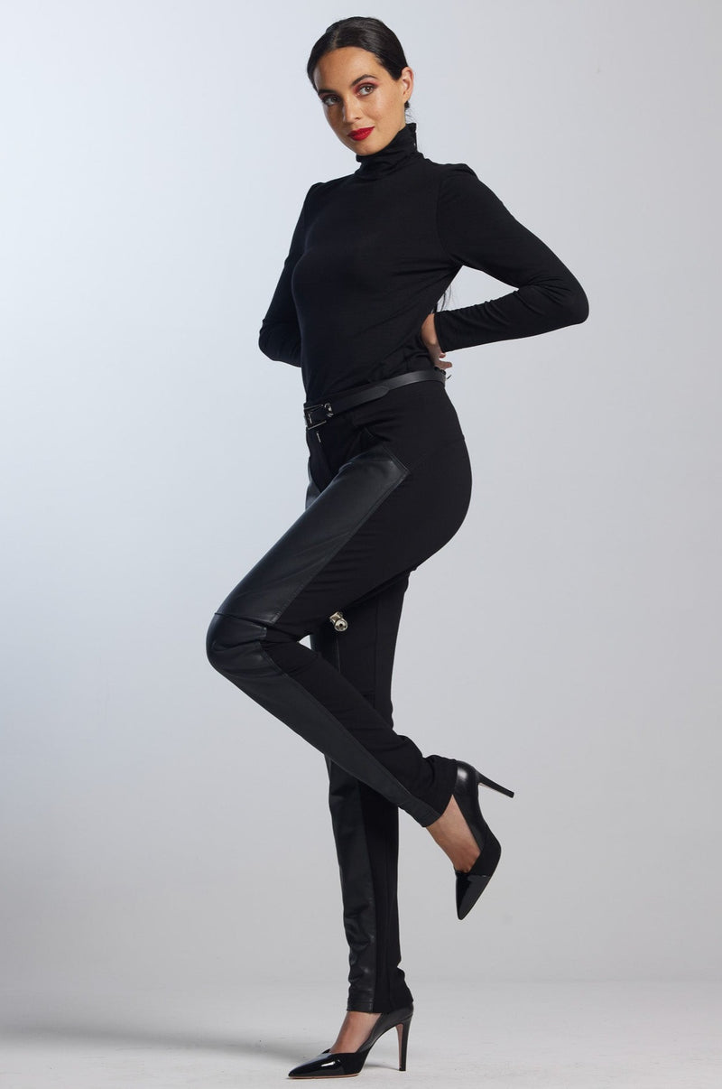 The Roma High Waist Faux Leather Pants In Black • Impressions