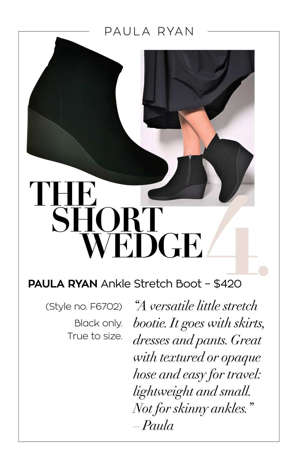 PAULA RYAN Short Wedge Boot - Paula Ryan
