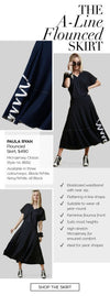 PAULA RYAN Flounced Skirt - Black/White - Microjersey Classic - Paula Ryan