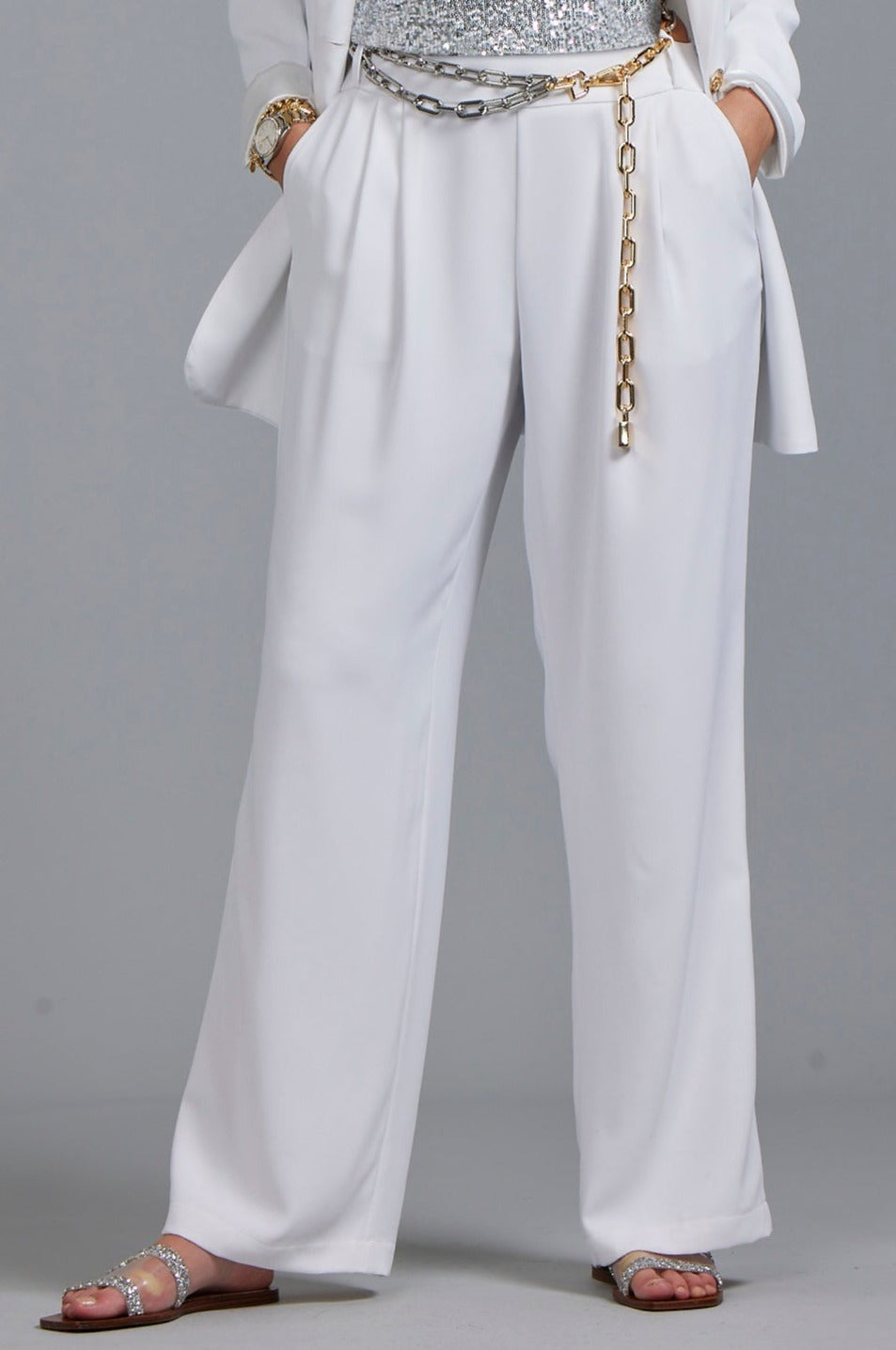 PAULA RYAN La Cigale Soft leg Pant - White - Paula Ryan