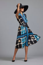 PAULA RYAN Foulard Print Wrap Dress - Paula Ryan