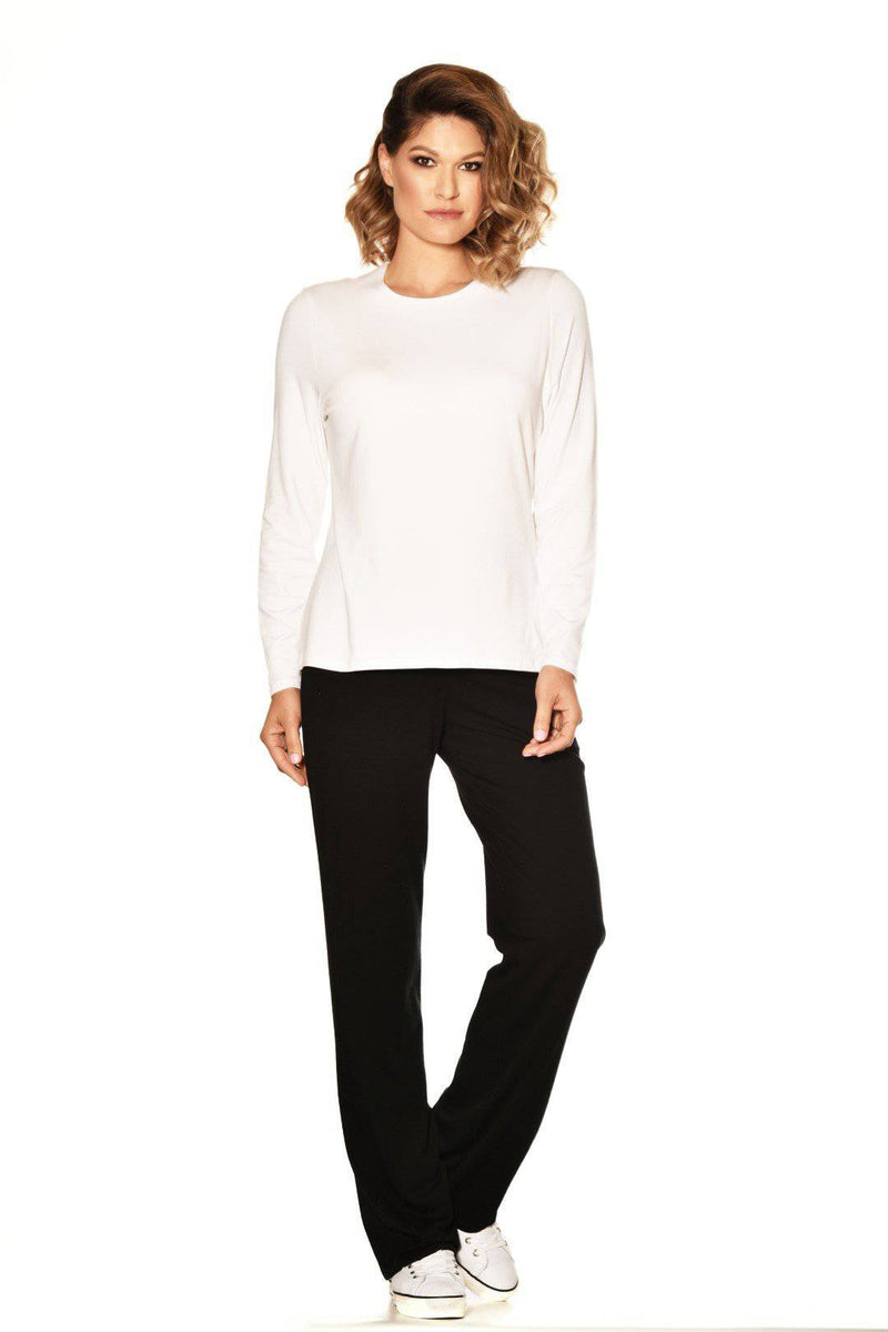 PAULA RYAN ESSENTIALS Easy Fit Long Sleeve Crew Neck Top - MicroModal - Paula Ryan