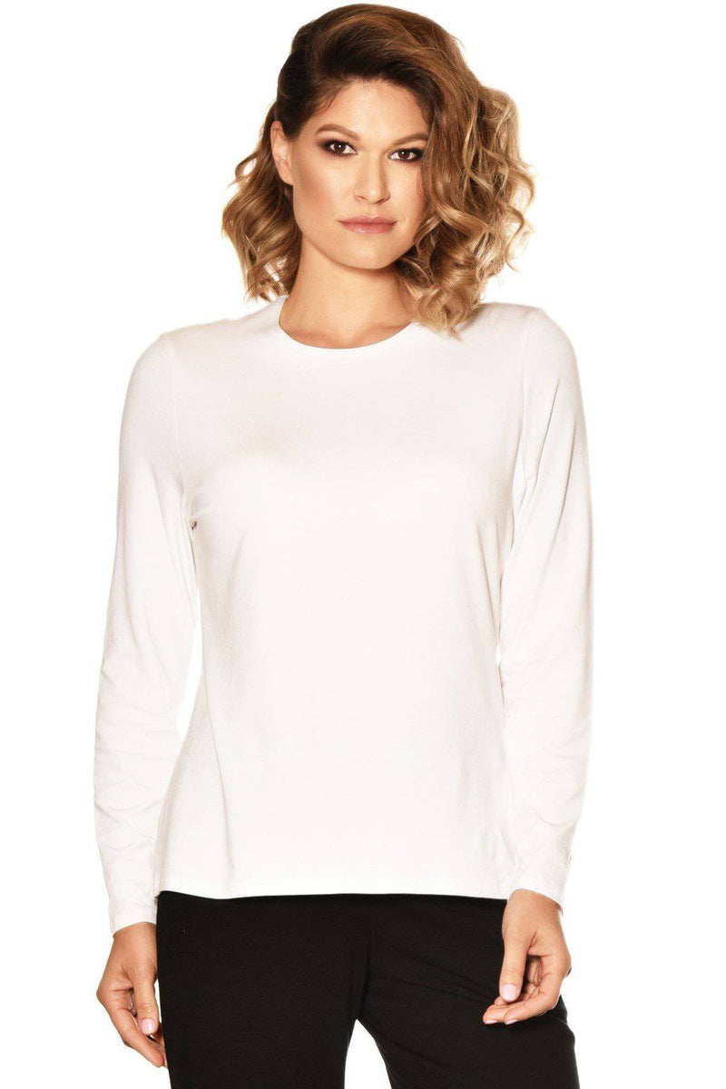 PAULA RYAN ESSENTIALS Easy Fit Long Sleeve Crew Neck Top - MicroModal - Paula Ryan